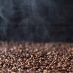 Coffee beans roasting